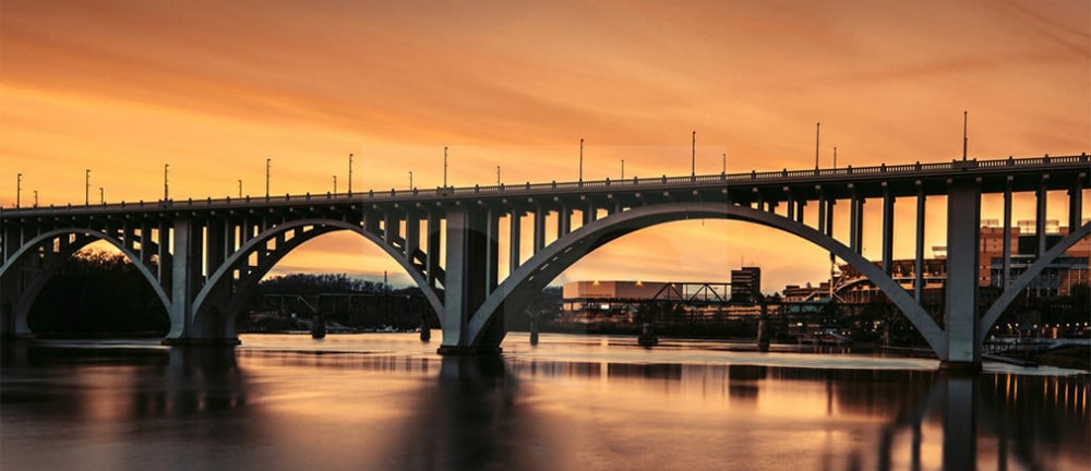 Henley Street Bridge at sunset